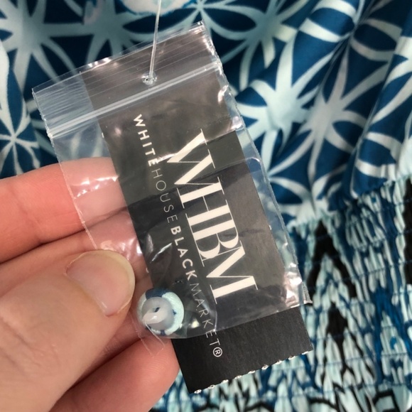 White House Black Market Halter Top Blue Size 6 - Picture 8 of 14